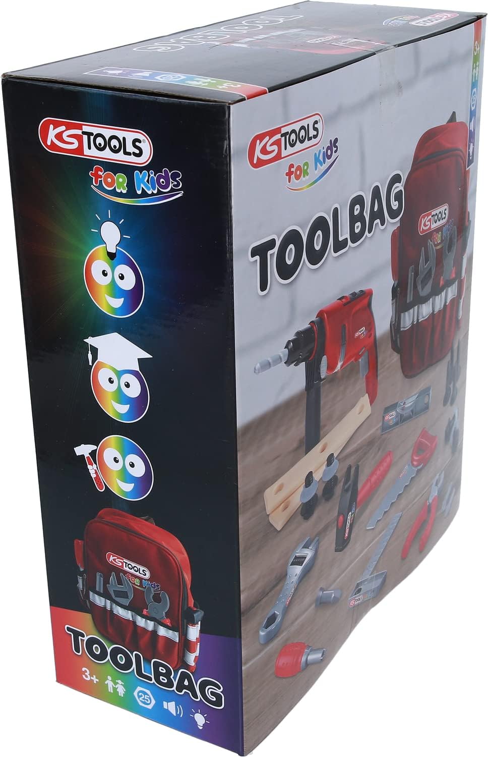 KS Tools for Kids 100201 Werkzeug-Rucksack für Kinder mit Sortiment | 25-tlg.