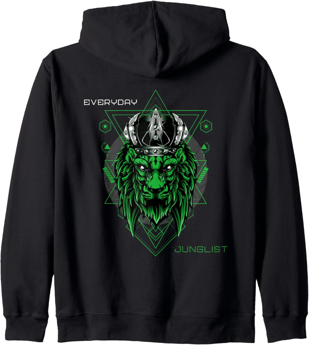Drum und Bass Junglist Lion 174 BPM DnB Music Kapuzenjacke