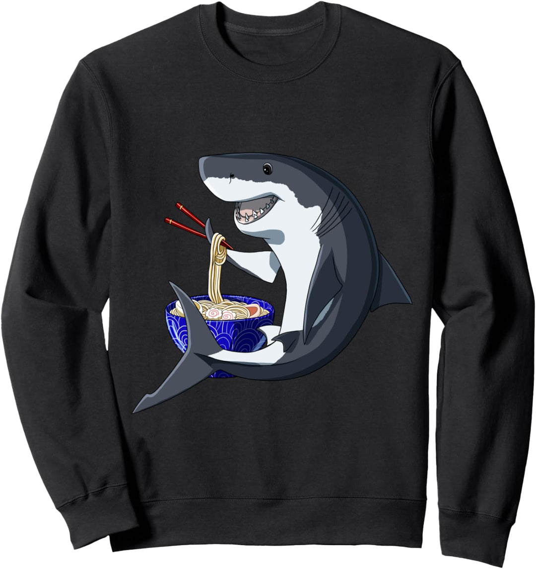 Kawaii Anime Hai Ramen Nudeln Hai Fisch Sweatshirt