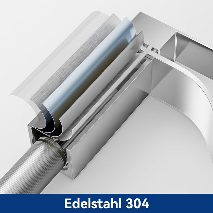 CECIPA Wasserhahn Bad, Waschtischarmatur Wasserfall, Armatur Badezimmer Edelstahl, Waschbecken Armat