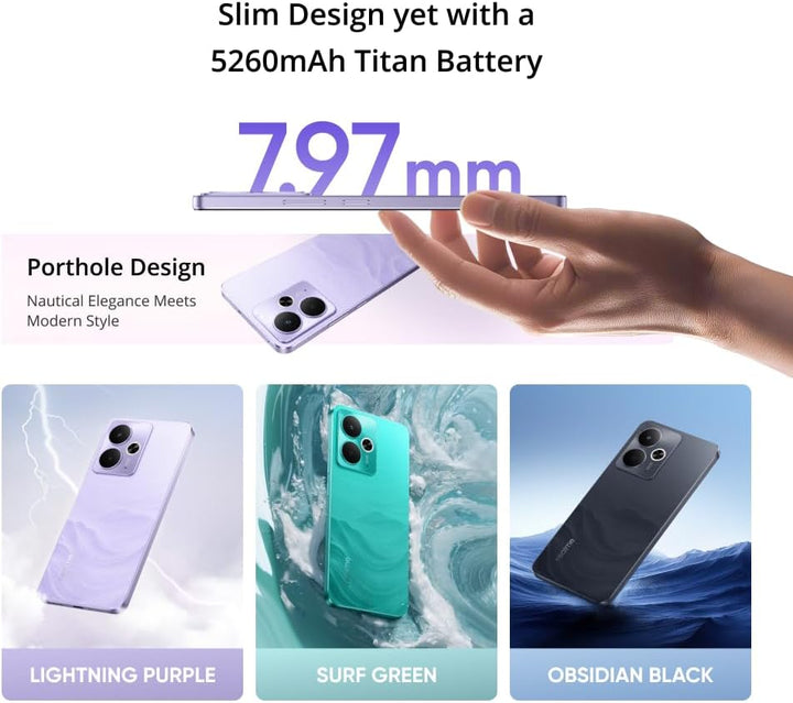 realme 14T 5G Smartphone 8+256GB, Dimensity 6300 5G Chipsatz, 6000mAh Titan Battery, 45W Fast Charge