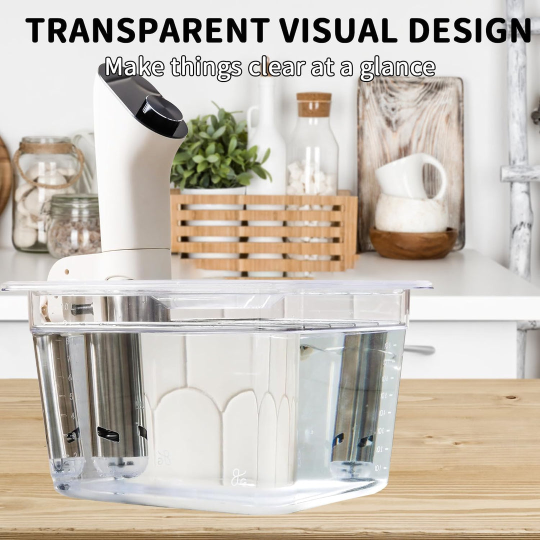 Sous Vide Behälter -11L mit Deckel und Rack für Sous Vide Stick Garer Mehrere Marken, Multifunktiona