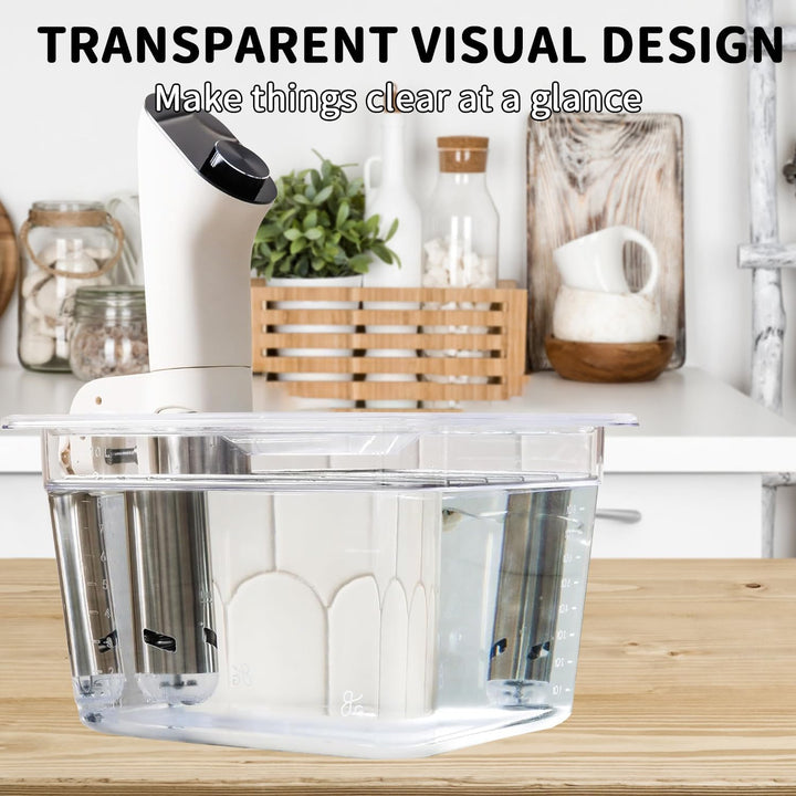 Sous Vide Behälter -11L mit Deckel und Rack für Sous Vide Stick Garer Mehrere Marken, Multifunktiona
