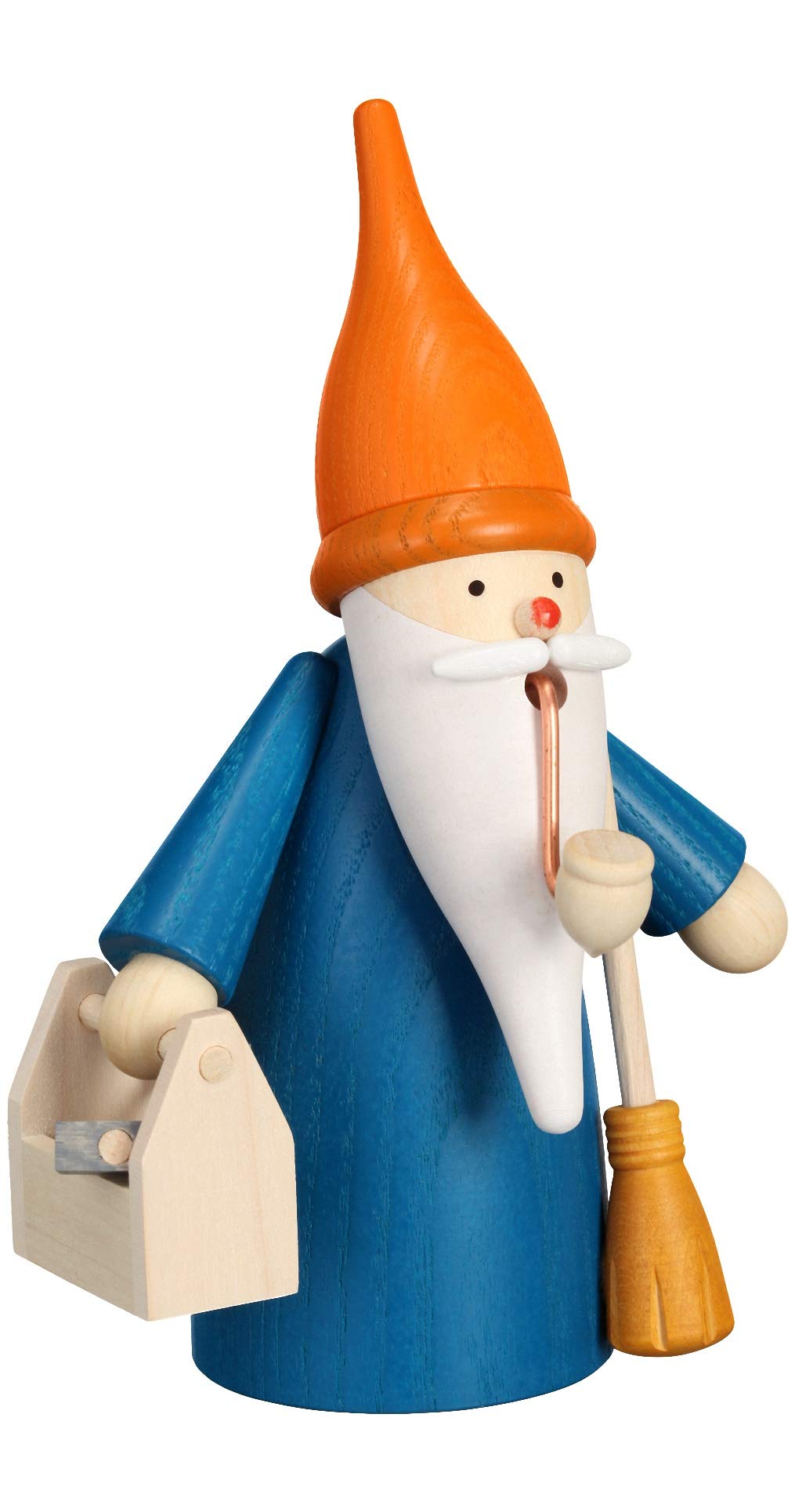 Seiffener Volkskunst | Räuchermännchen Erzgebirge Wichtel | 16 cm | erzgebirgische Holzkunst Weihnac