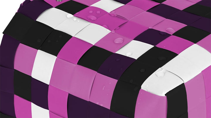 normani Einkaufskorb Shopper geflochten aus Kunststoff - robuster Strandkorb aus wasserabweisendem M