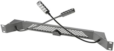 Adam Hall Stands 87463ULTRA 48,3 cm (19 Zoll) Parts Kaltweisse COB-LED-Rackleuchte mit zwei Schwanen