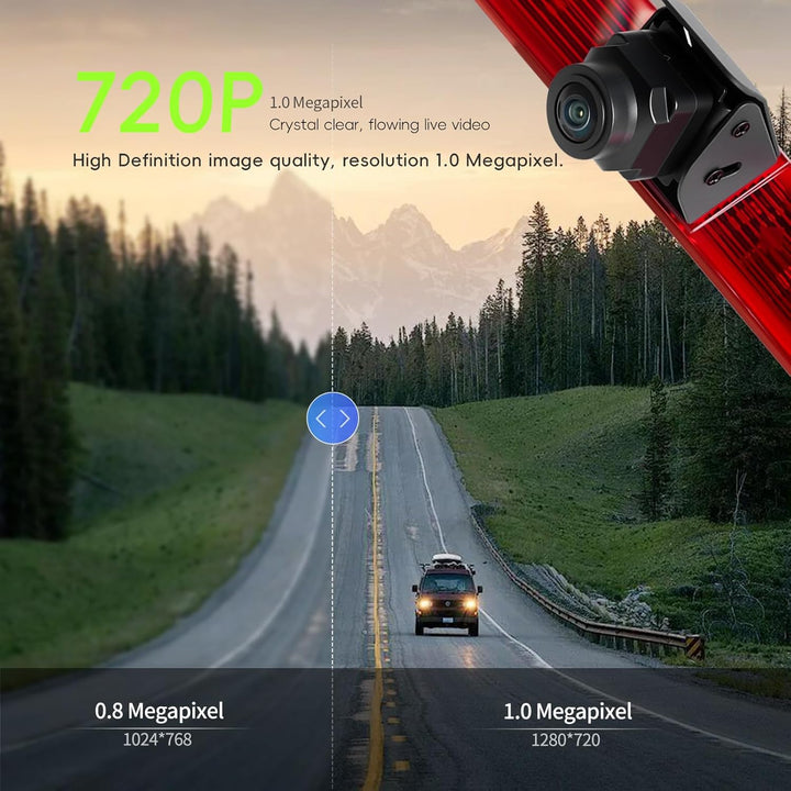 Rückfahrkamera für Peugeot Partner 2008-2020/Citroen Berlingo 2008-2020 Drittes Bremslicht Kamera mi