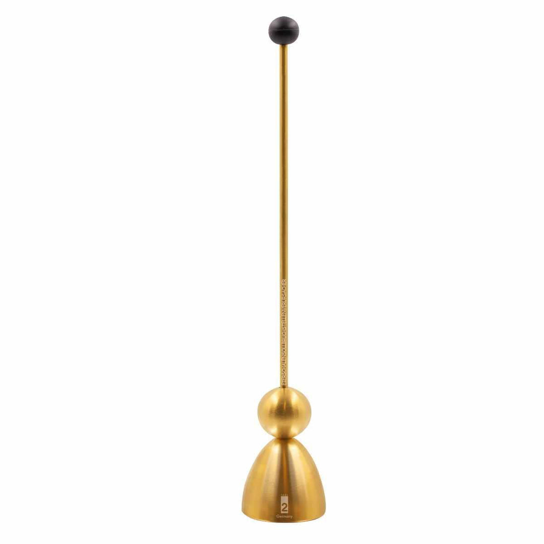 Clack Eieröffner Golden Edition, Matt Gold, Silikonkugel schwarz, Gold
