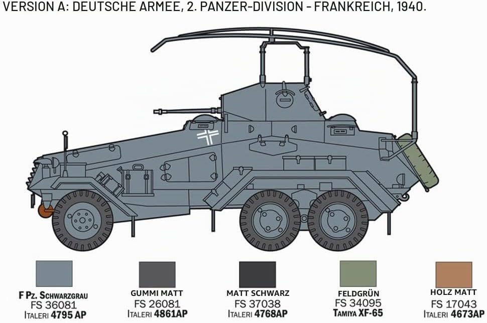 Italeri 6433S - Sd.Kfz.232 6 Rad, Mittel