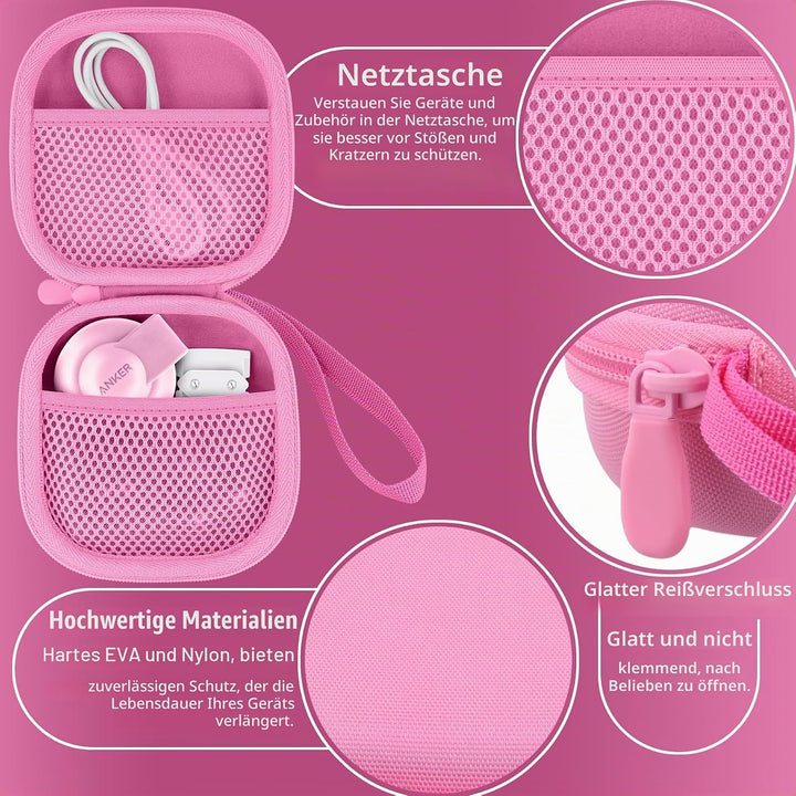 co2CREA Hart Tragbare Schutzhülle Etui Tasche für Anker MagGo 3-in-1 Kabellose Ladestation MagSafe-K