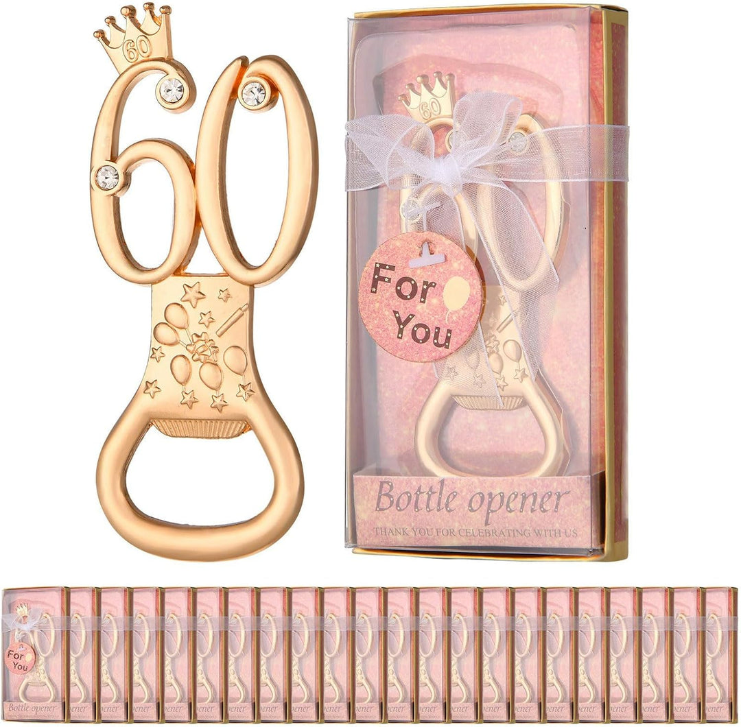 DADEA Flaschenöffner, goldfarben, Gastgeschenke zum 60. Geburtstag, Gastgeschenke zum 60. Jahrestag,