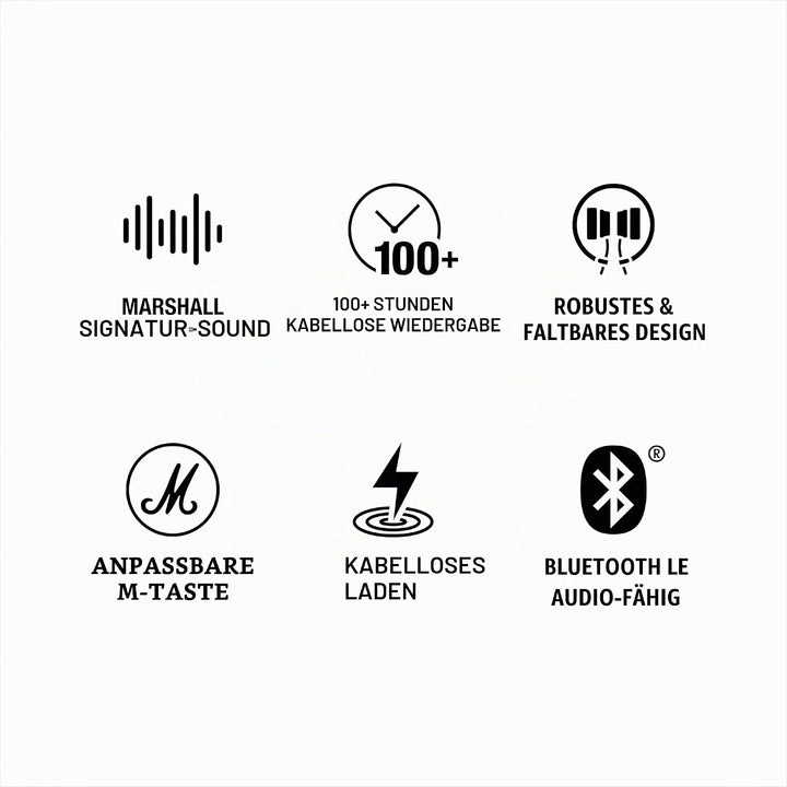 Marshall Major V Bluetooth Kopfhörer, 100 Stunden Spielzeit – Crème Creme Major V, Creme Major V