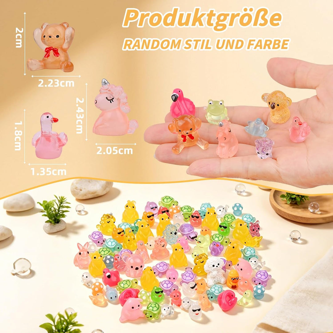 120 Stück Mini Figuren Tiere, Verschiedene Modelle Kleine Bunte Tiere Figuren Miniatur Mini Tiere En