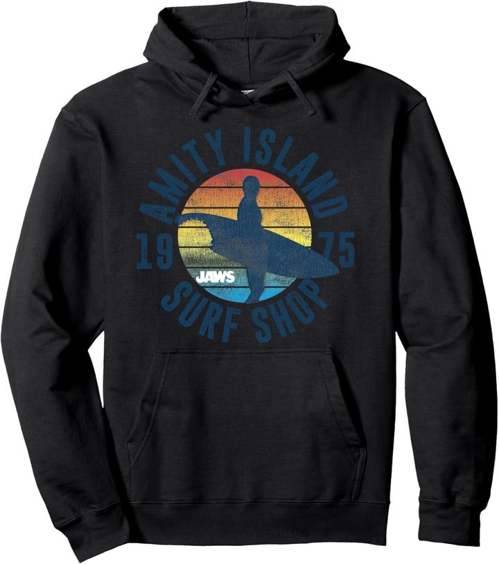Jaws Amity Island Surf Board Pullover Hoodie