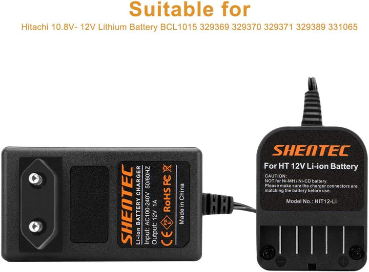 Shentec 10,8V-12V Li-Ionen Ladegeräte Für Hitachi BCL1015 329369 329370 329371 329389 331065 Einschu