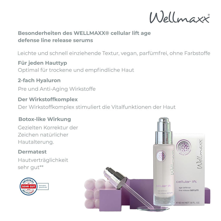 Wellmaxx cellular lift age defense line release serum