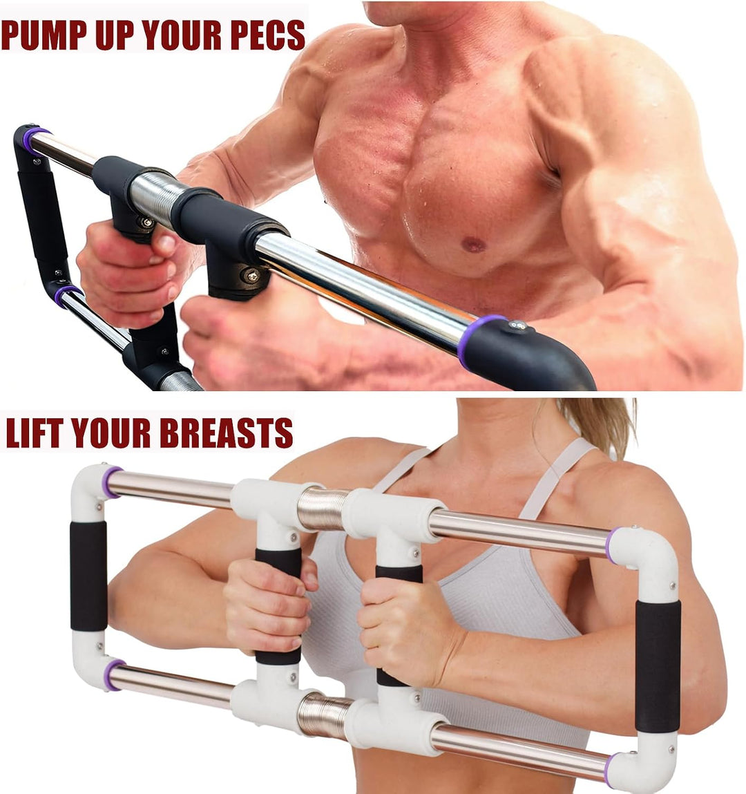 GoFitness Push Down Bar Brusttrainer Fitnessgerät für Zuhause - Krafttraining Sportgerät für Brustmu