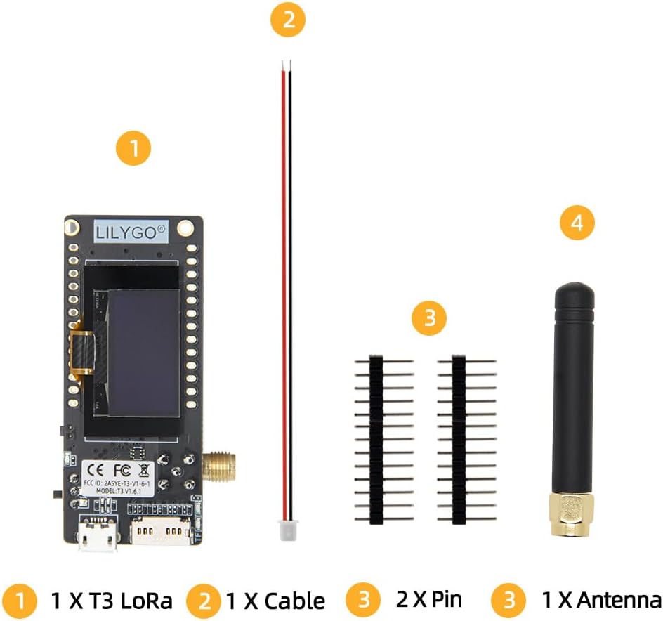 LILYGO TTGO Lora OLED 0,96 Zoll SD-Karte WiFi BLE Entwicklungsplatine ESP-32 Paxcounter Modul SMA Me