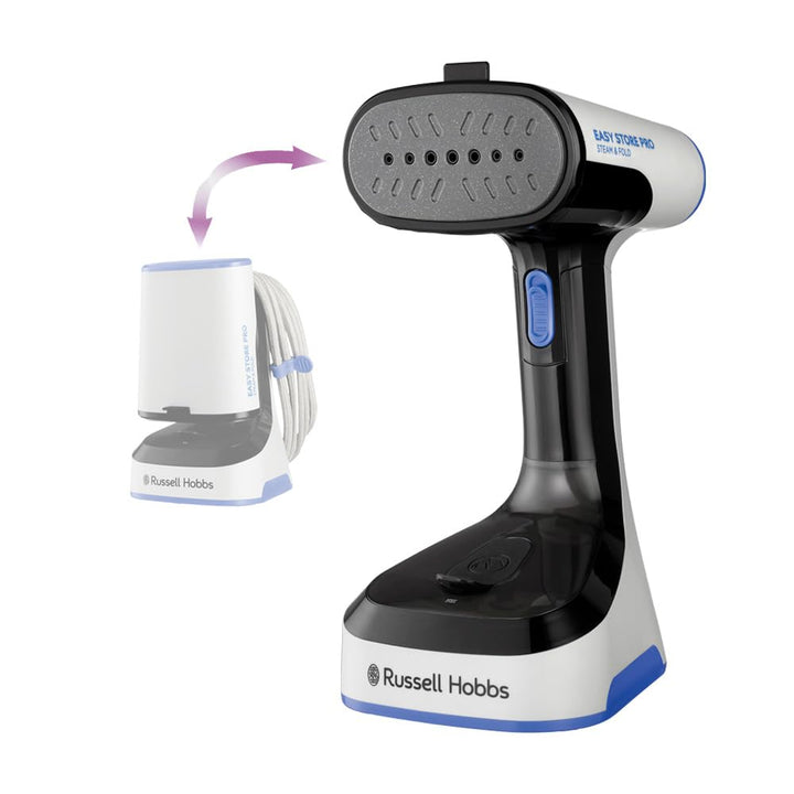 Russell Hobbs Dampfglätter [klappbar, platzsparende Kabelaufbewahrung] Steam & Fold (1500W, schnella