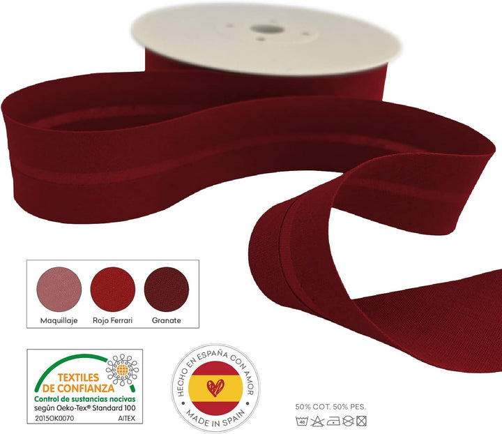 TEXTEX = 30 mm Breites Schrägband. 50% Baumwolle und 50% Polyester. Packung mit 3 Stück à 10 m - (Bi