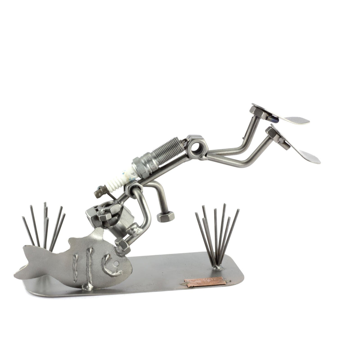 Steelman24 I Schraubenmännchen Taucher I Made in Germany I Handarbeit I Geschenkidee I Stahlfigur I