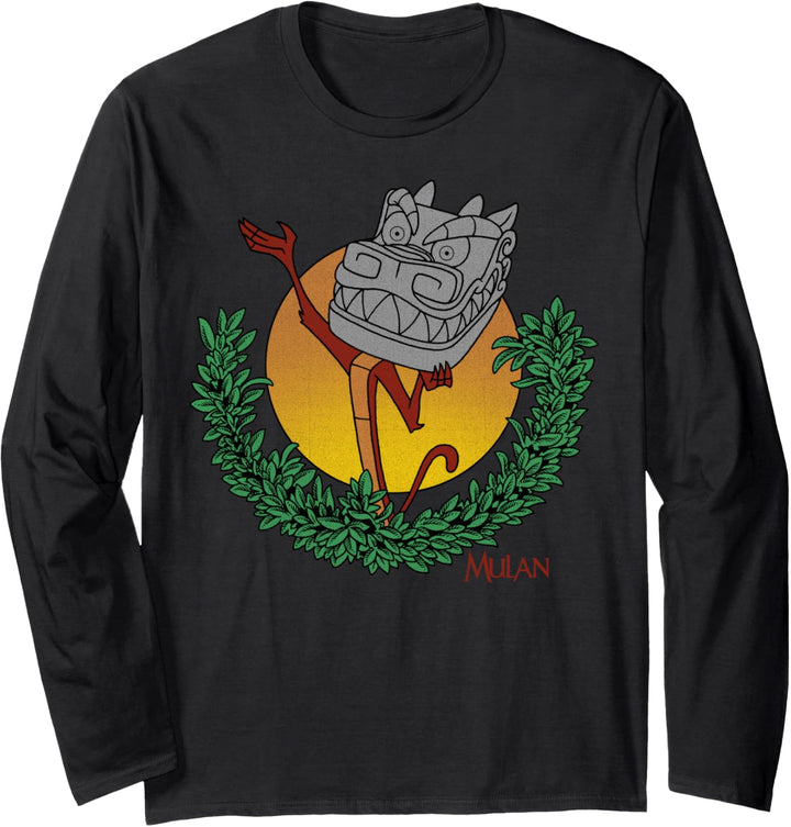 Disney Mulan Mushu Stone Dragon Head Langarmshirt