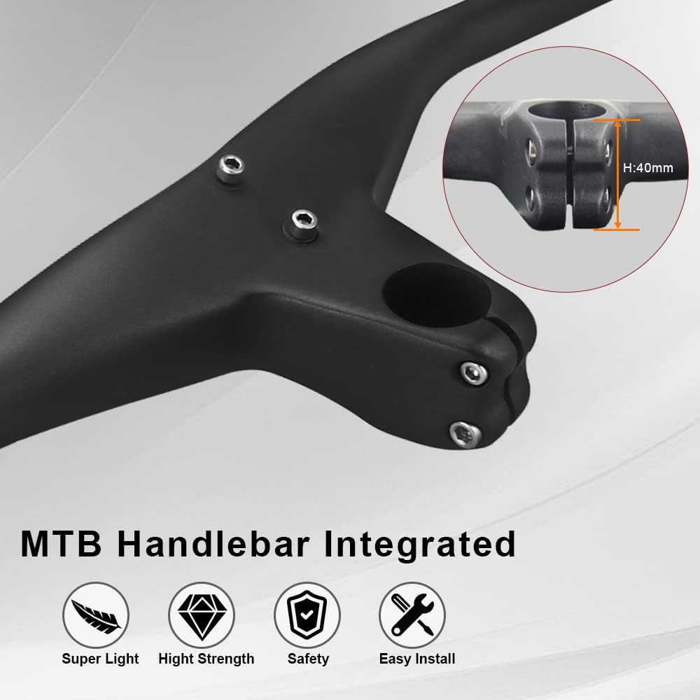 RXL SL Carbon Downhill Lenker - Integrierter MTB Riser 800x70mm 1-1/8"(28.6mm) Matt Integrated Riser