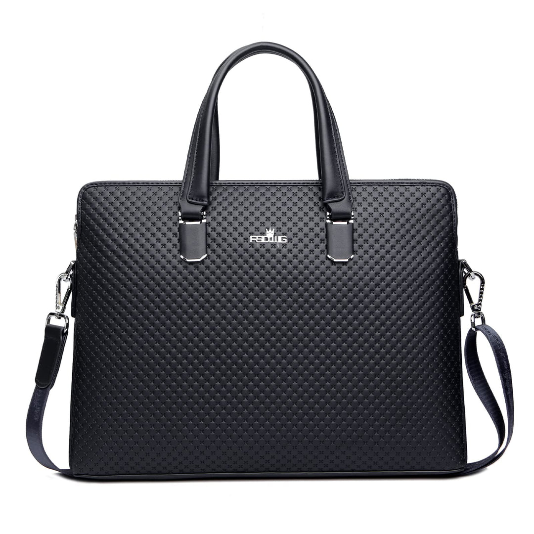 FSD.WG Herren Business Tasche,Wasserdichte Leder Aktentasche,Schulter Laptop Business Tasche für Bus