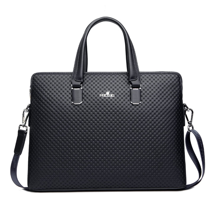 FSD.WG Herren Business Tasche,Wasserdichte Leder Aktentasche,Schulter Laptop Business Tasche für Bus