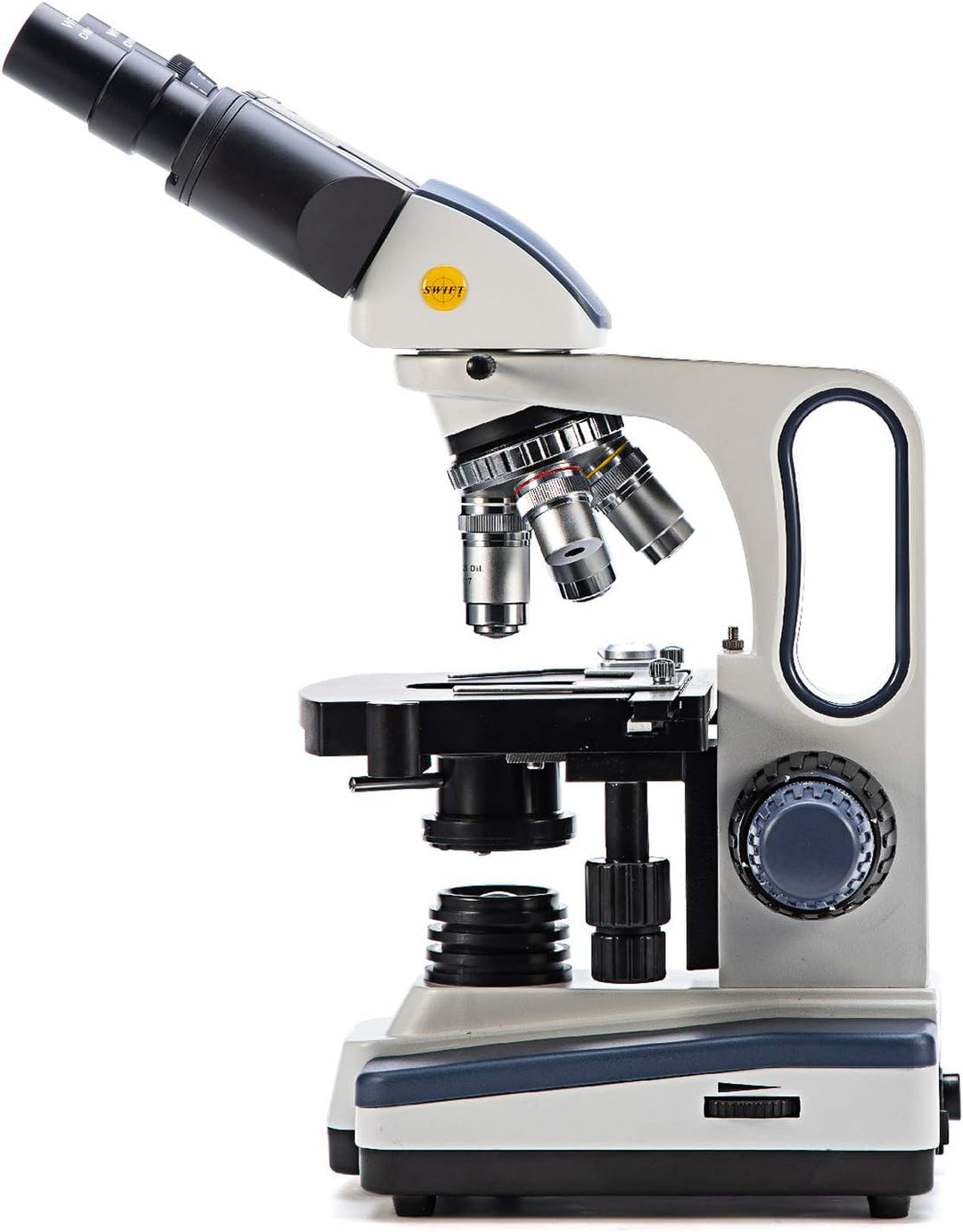 Swift SW350B Mikroskop Siedentopf Fernglas Verbundmikroskop für Erwachsene, 40X-2500X, Weitfeld 10X
