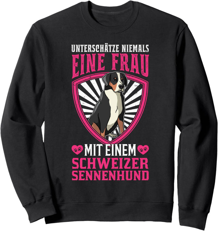 Grosser Schweizer Sennenhund Frau Schweizer Hund Sweatshirt