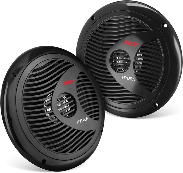 Pyle Wasserdichte Lautsprecher 6.5-Zoll Dual Cone Stereo, PLMR60B Schwarz STANDARD, Schwarz STANDARD