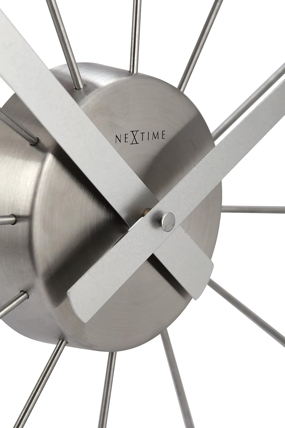 Nextime 2610zi Wanduhren, Metall und Kunststoff, Silberfarben, Ø 58 cm