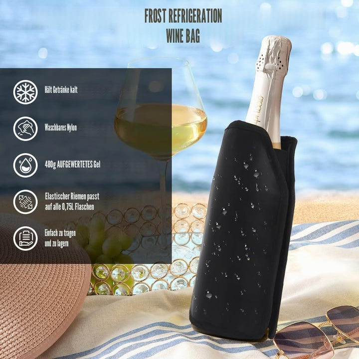 2er Set WeinküHler Manschette Wasserabweisende Nylon - Weinkühlerhülle FüR Wein Wiederverwendbarer F