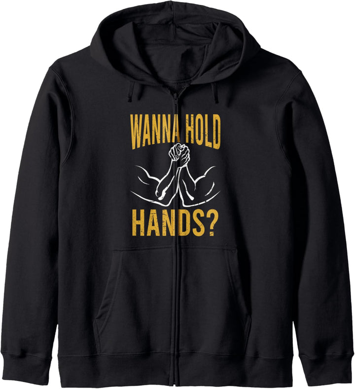 Wanna Hold Hands? | Funny Arm Wrestling Table Match Kapuzenjacke