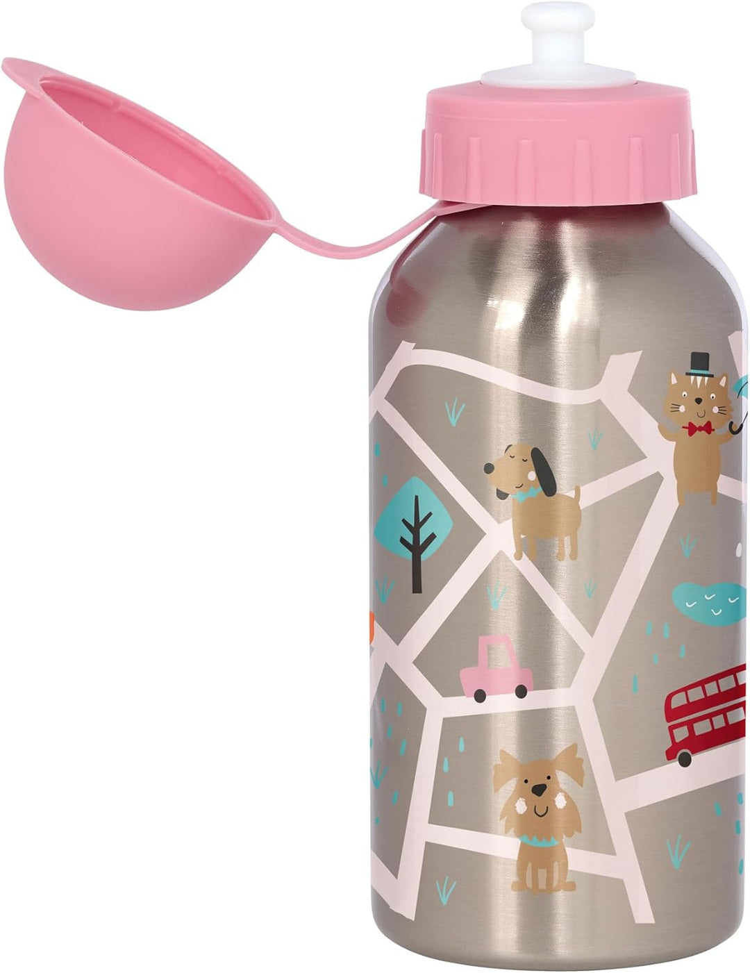 SIGIKID 25141 Edelstahl Trinkflasche Katz Green Kinderflasche Mädchen Accessoires empfohlen ab 3 Jah