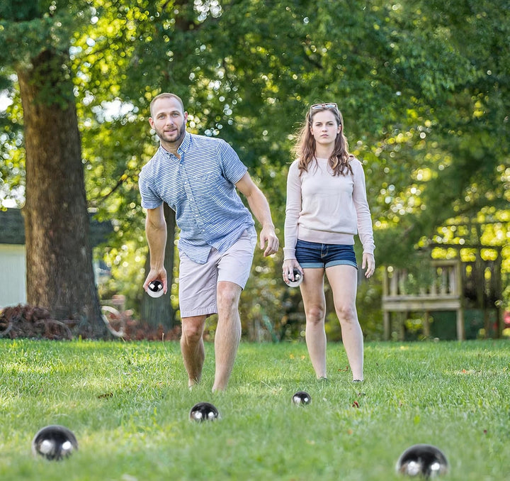 Personalisierte Boccia Kugeln mit Gravur Name/Logo/Text, Professionelles Petanque, Metall Boule Set