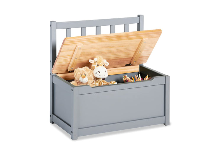 Pinolino Kindertruhenbank Fenna, vollmassives Kiefernholz, mit Klappendämpfer, Sitzhöhe 29 cm, für K