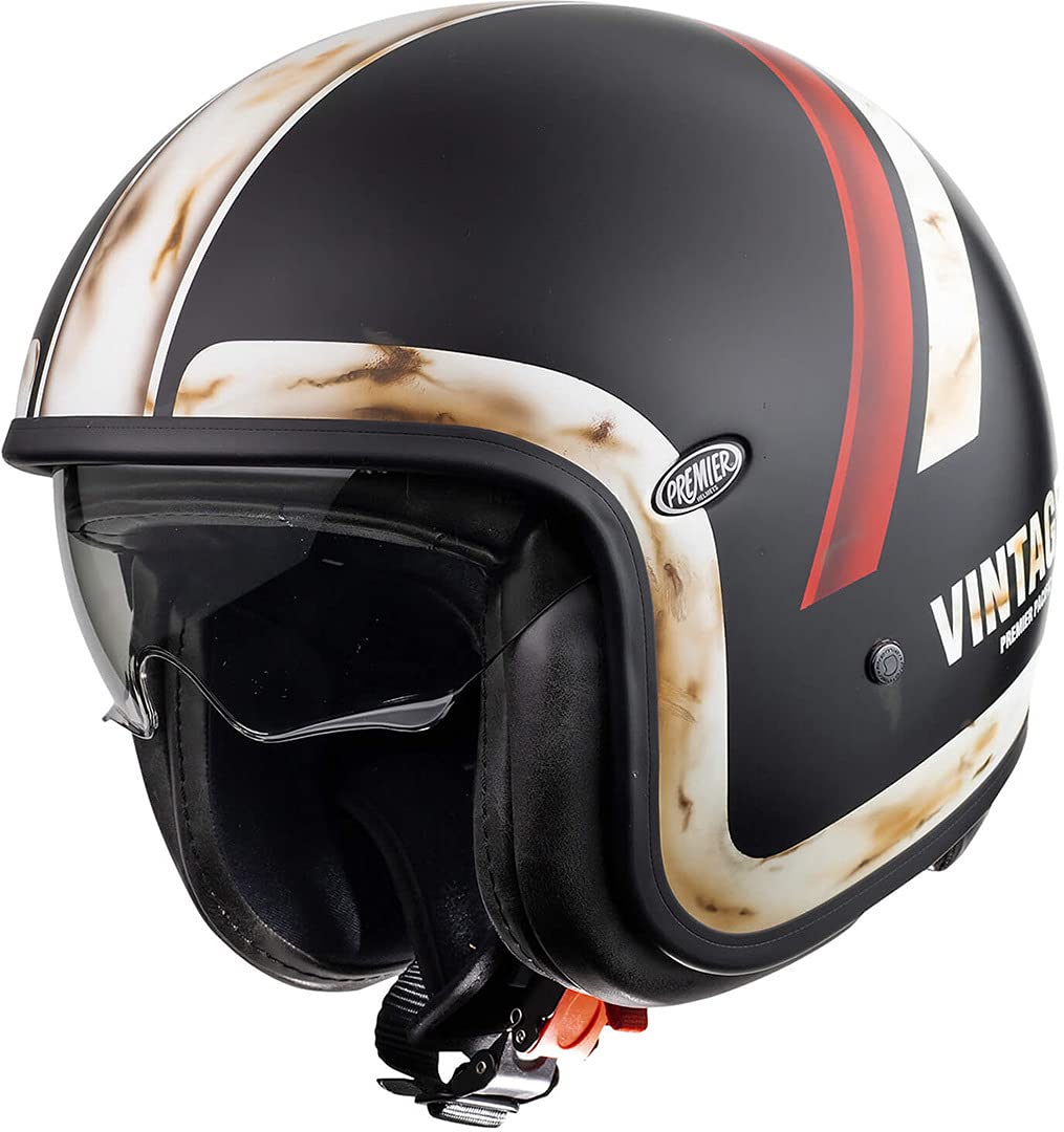 Premier Helm Vintage DO 92 O.S. BM,SCHWARZ/Weiss/ROT,XS