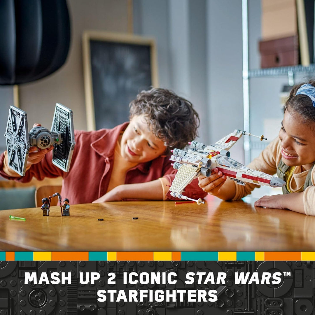 LEGO Star Wars TIE Fighter & X-Wing Mash-up Bauspielzeug-Set Ideen für Kinder, Jungen und Mädchen, a