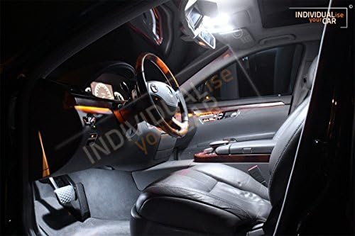 INDIVIDUALise your CAR Innenraumbeleuchtung SET für S Klasse W221 Limousine (Pure-White) Reinweiss,