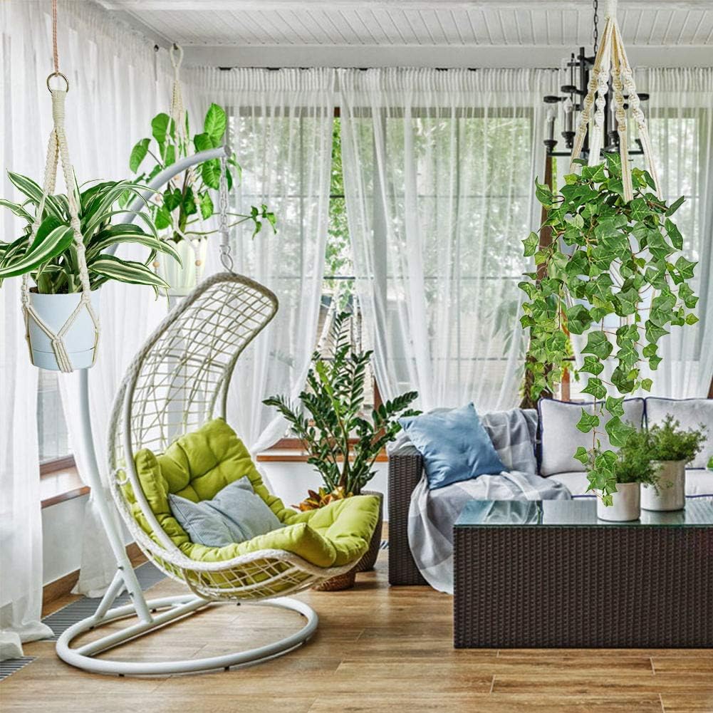 AceList Makramee Blumenampel 3er Set, Blumenampel Innen Aussen für Balkon und Garten Makramee Blumen