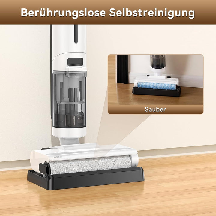 JONR ED12 Lite Nass-Trockensauger Kabellos mit Akku, Wischsauger mit Selbstreinigung, 3-in-1 Saug- u
