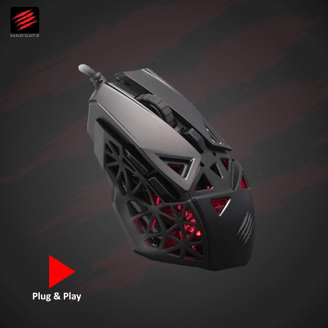Madcatz MM04DCINBL000-0 Kabelgebunden Gaming-Maus Optisch Ergonomisch Schwarz M.O.J.O. Leichtgewicht