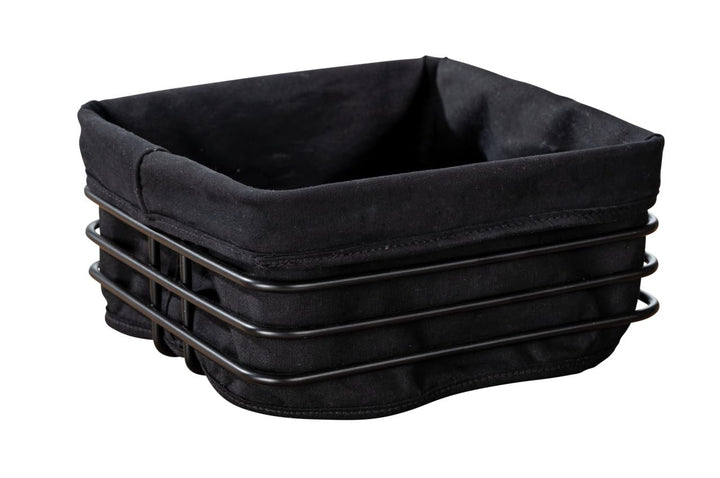 WENKO Brotkorb Premium Square Gestell aus stabilem Metall Schwarz 55092100, 55092100