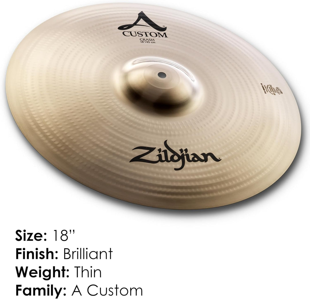 Zildjian A Custom Series - 18" Crash Cymbal - Brilliant finish 18 Zoll, 18 Zoll