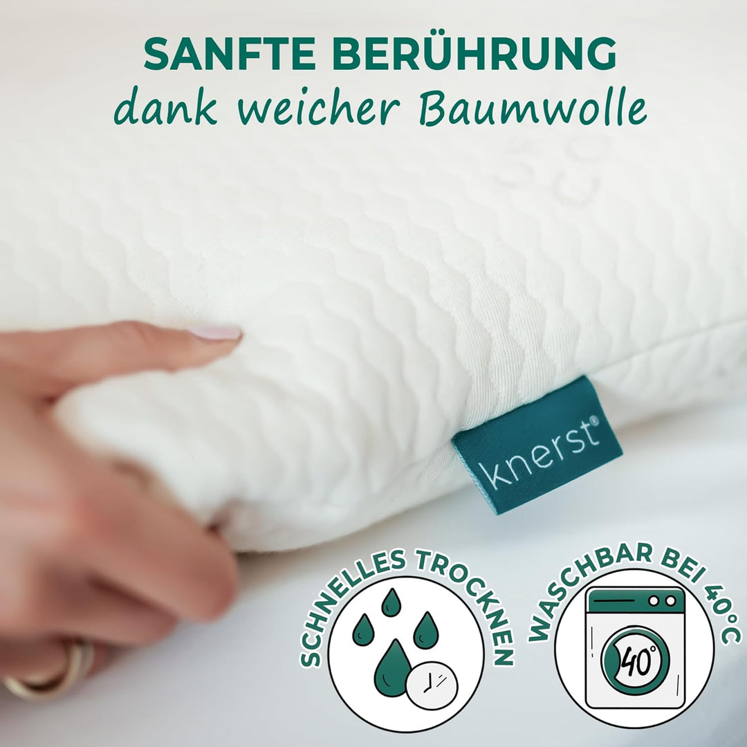KNERST® Nackenkissen - Orthopädisches Kissen für ultimativen Komfort in jeder Schlafposition - Nacke