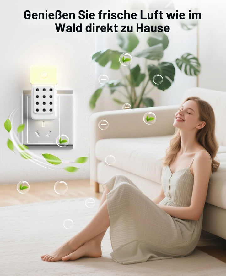 Luftreiniger /3Pcs, Dayear Plug in Negativ Ionen Luftreiniger, Air Purifier mit Die bewegungsmelder,