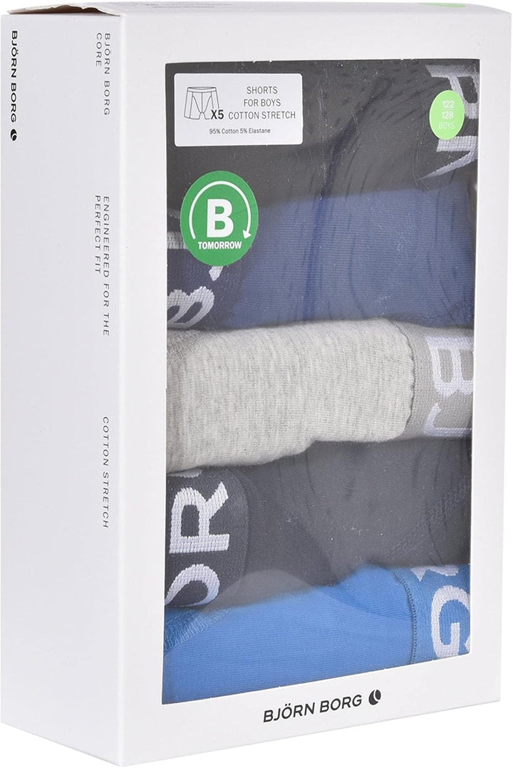 Björn Borg Solid Sammy Boxershorts (5-Pack) Kinder