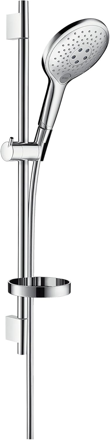 hansgrohe Raindance Select S 150 Duschset 0,65m, 3 Strahlarten mit Seifenablage, Chrom 0,65m Set Chr